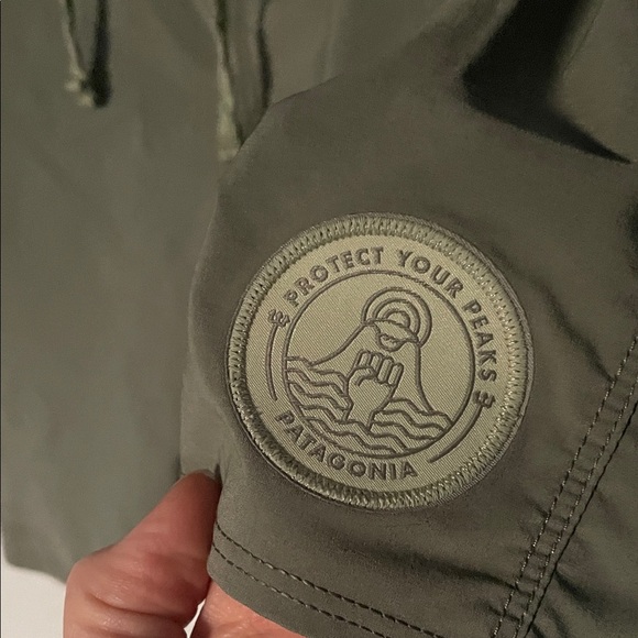 Patagonia Olive Swim Trunks with Logo sz 33 - Picture 2 of 5